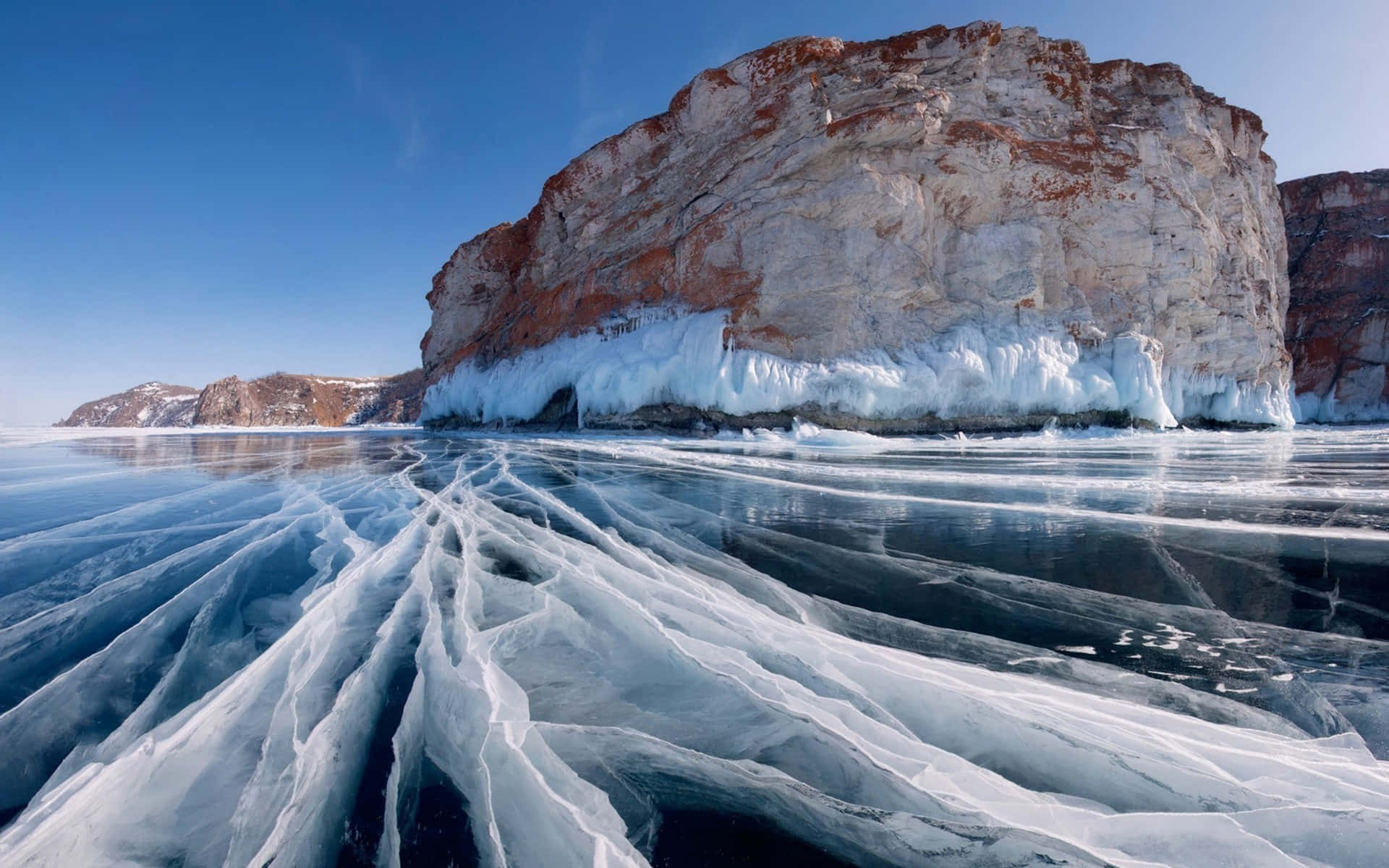Lake Baikal Frozen Lake Icy Wallpaper
