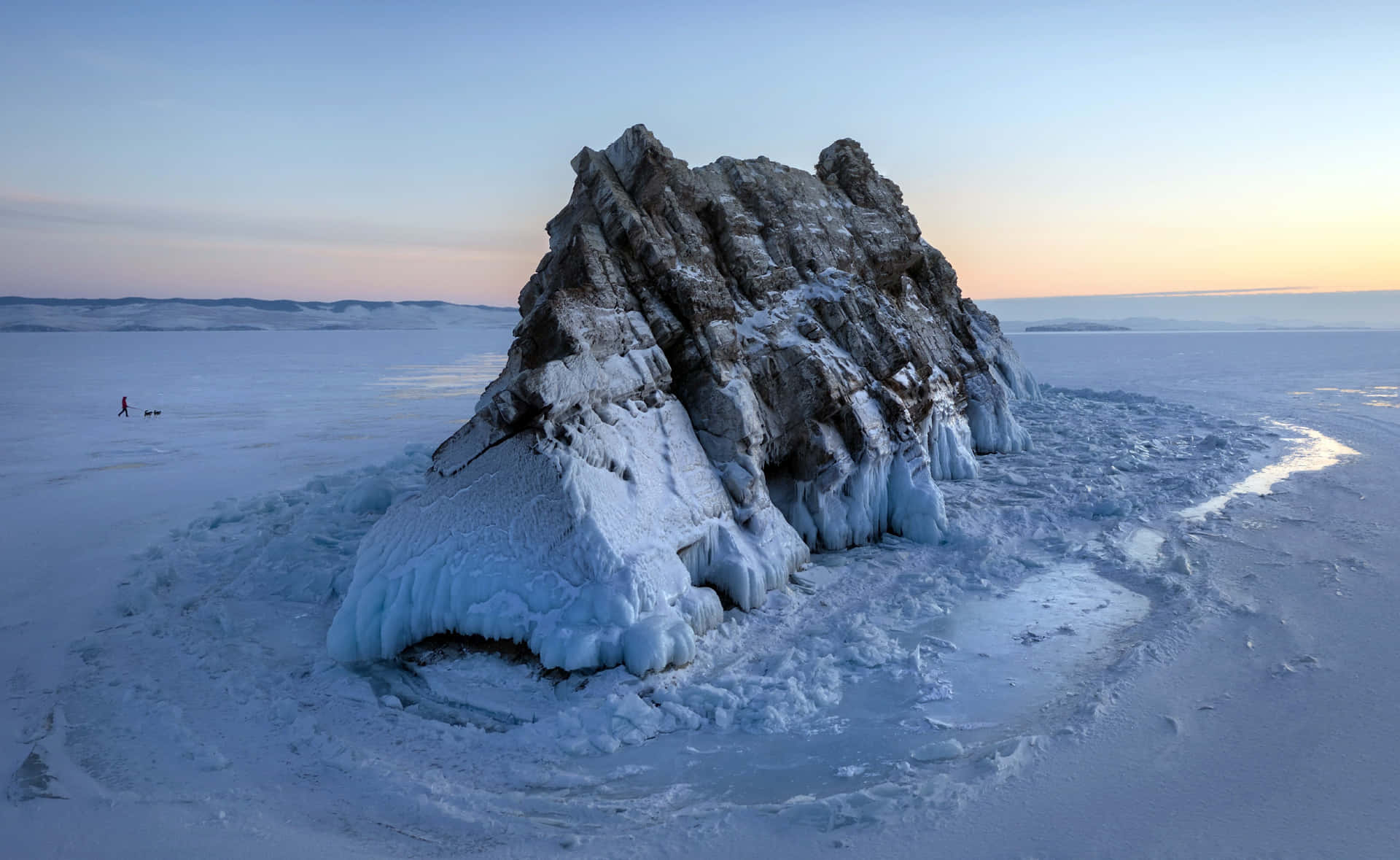 Lake Baikal Snow Covered Lake Wallpaper
