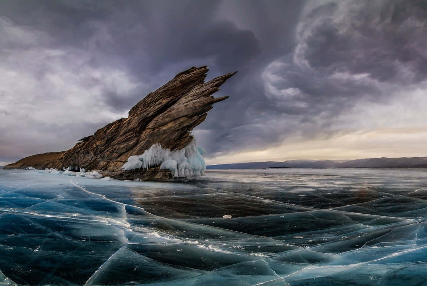 Lake Baikal Stormy Weather Wallpaper