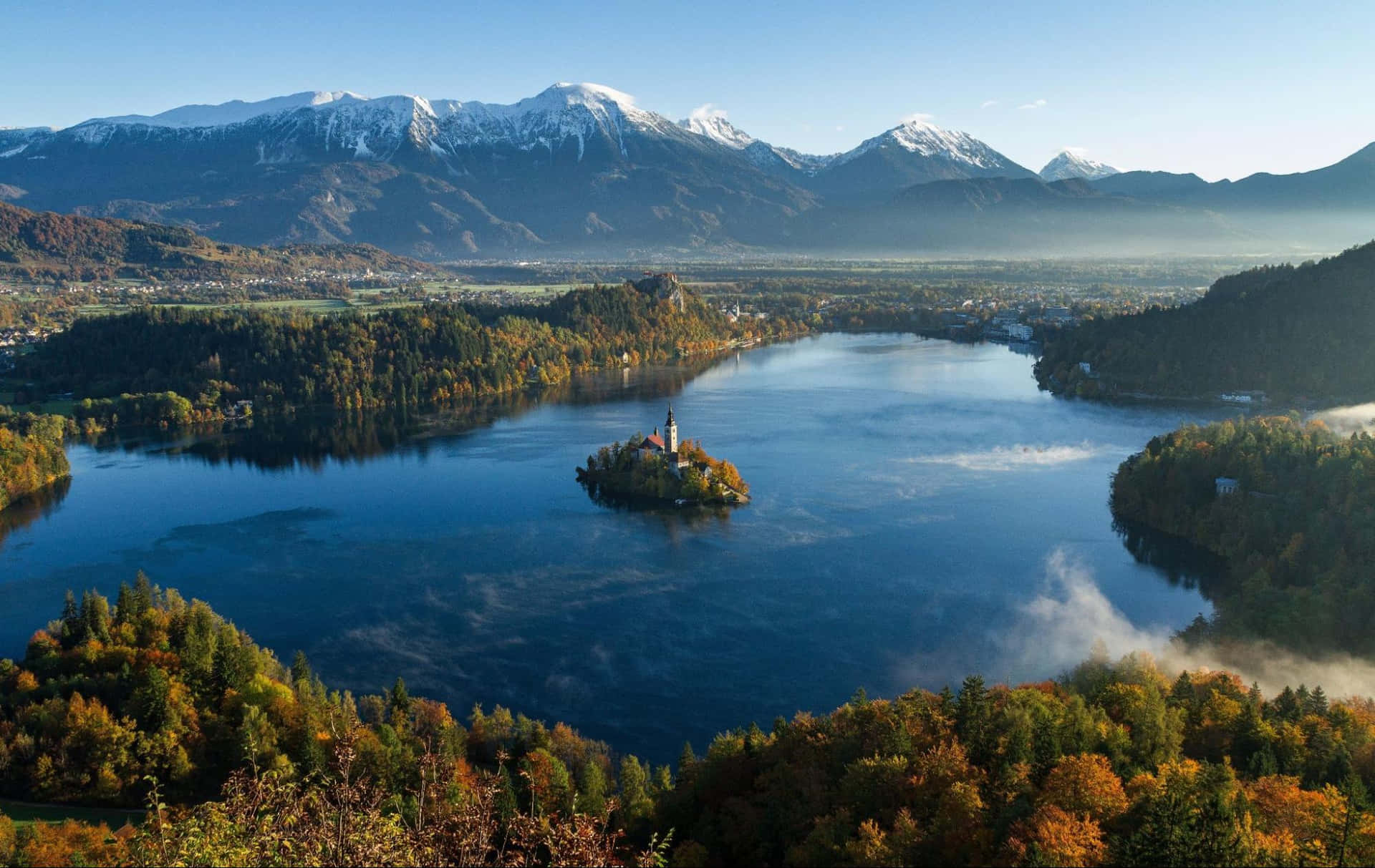 Lake Bled Viewed At The Top Of Osojnica Hill Wallpaper