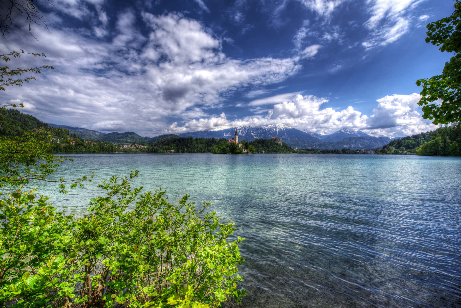 Lake Bled Viewed From The Far North Wallpaper