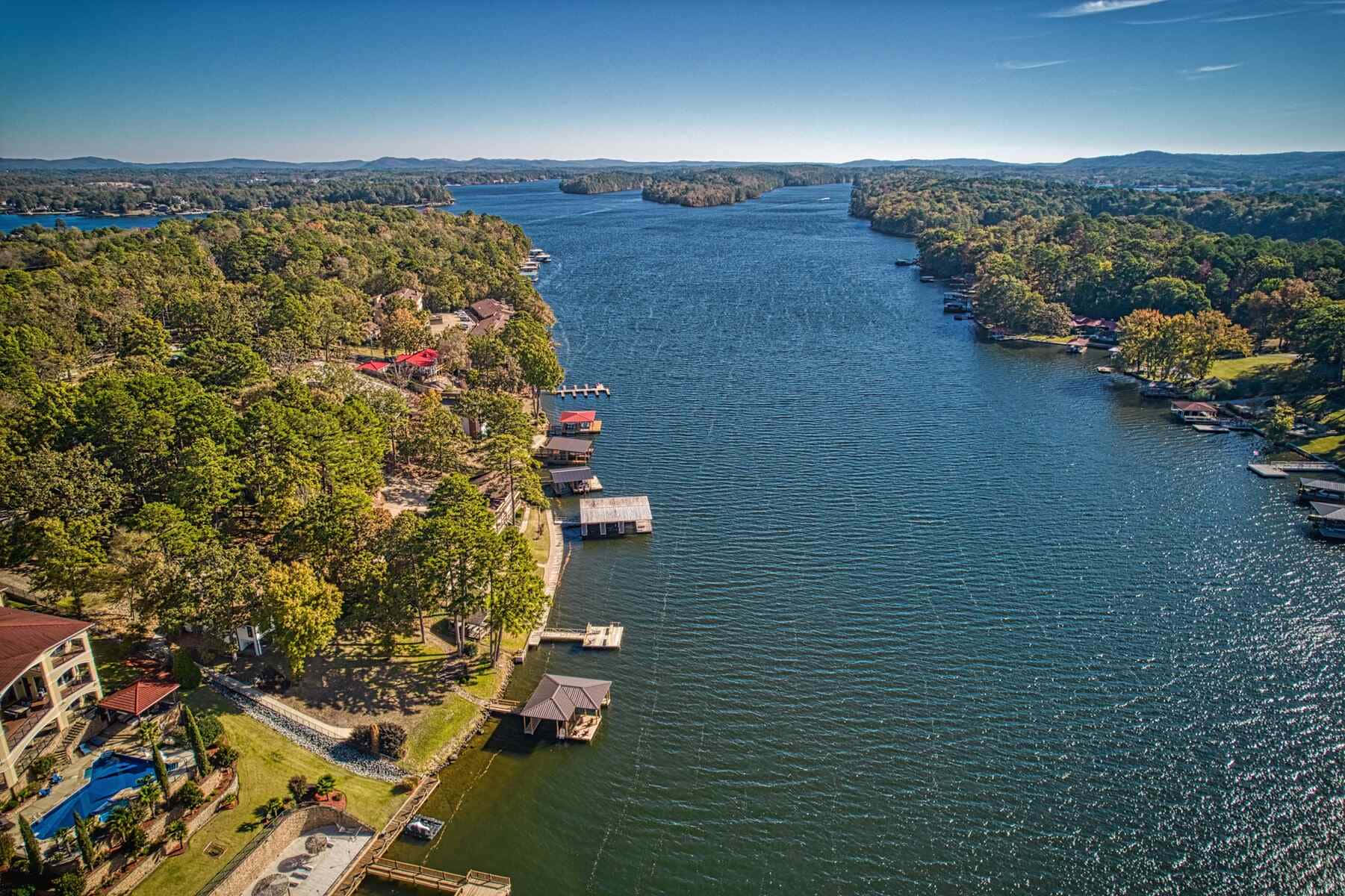 Lake Hamilton Aerial View Wallpaper