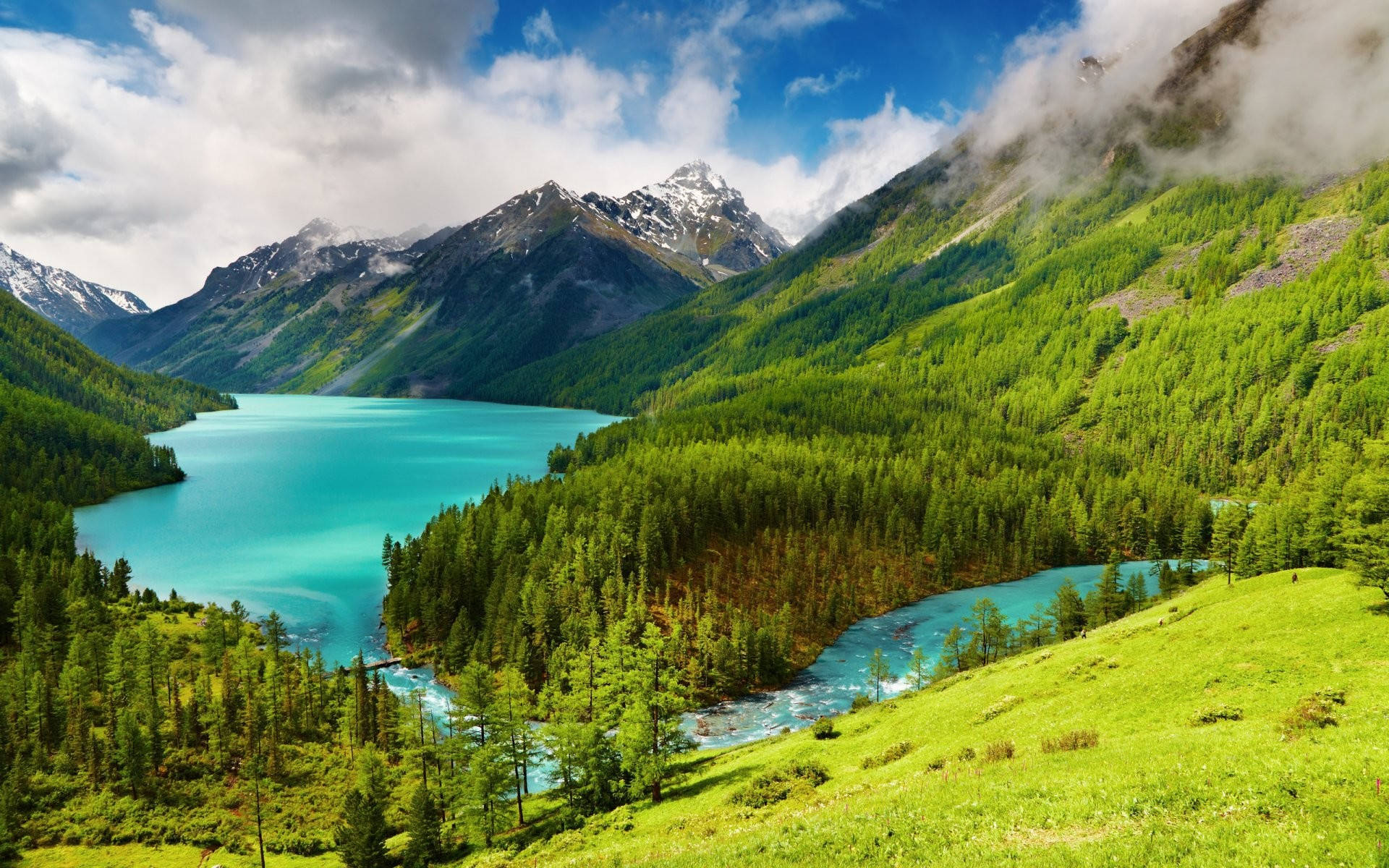 Lake Kucherla Russia Nature Landscape Screen Saver Wallpaper