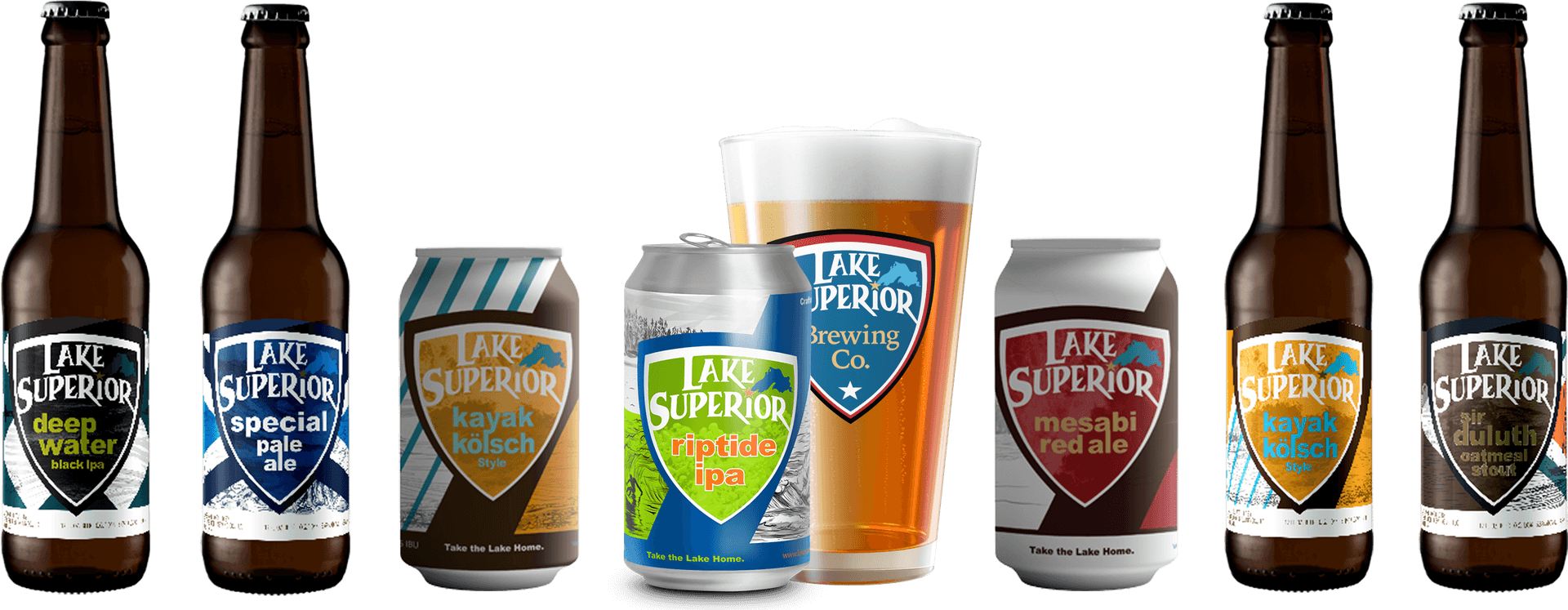 Lake Superior Brewing Company Beer Selection PNG