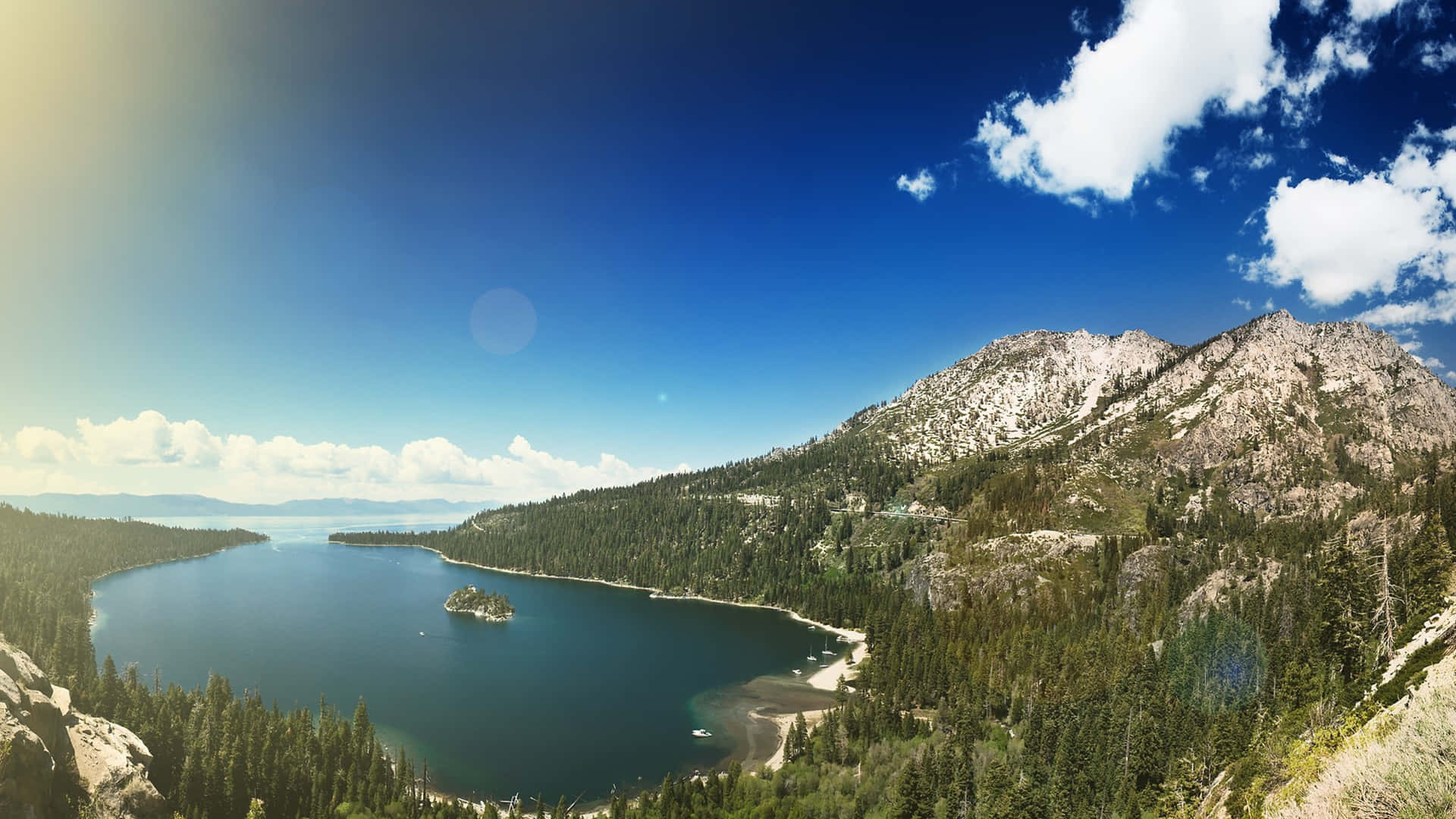 Vistaspettacolare Del Lago Tahoe. Sfondo