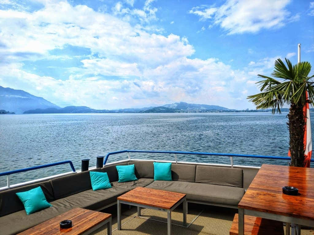 Lake Zug Relaxation Area Wallpaper