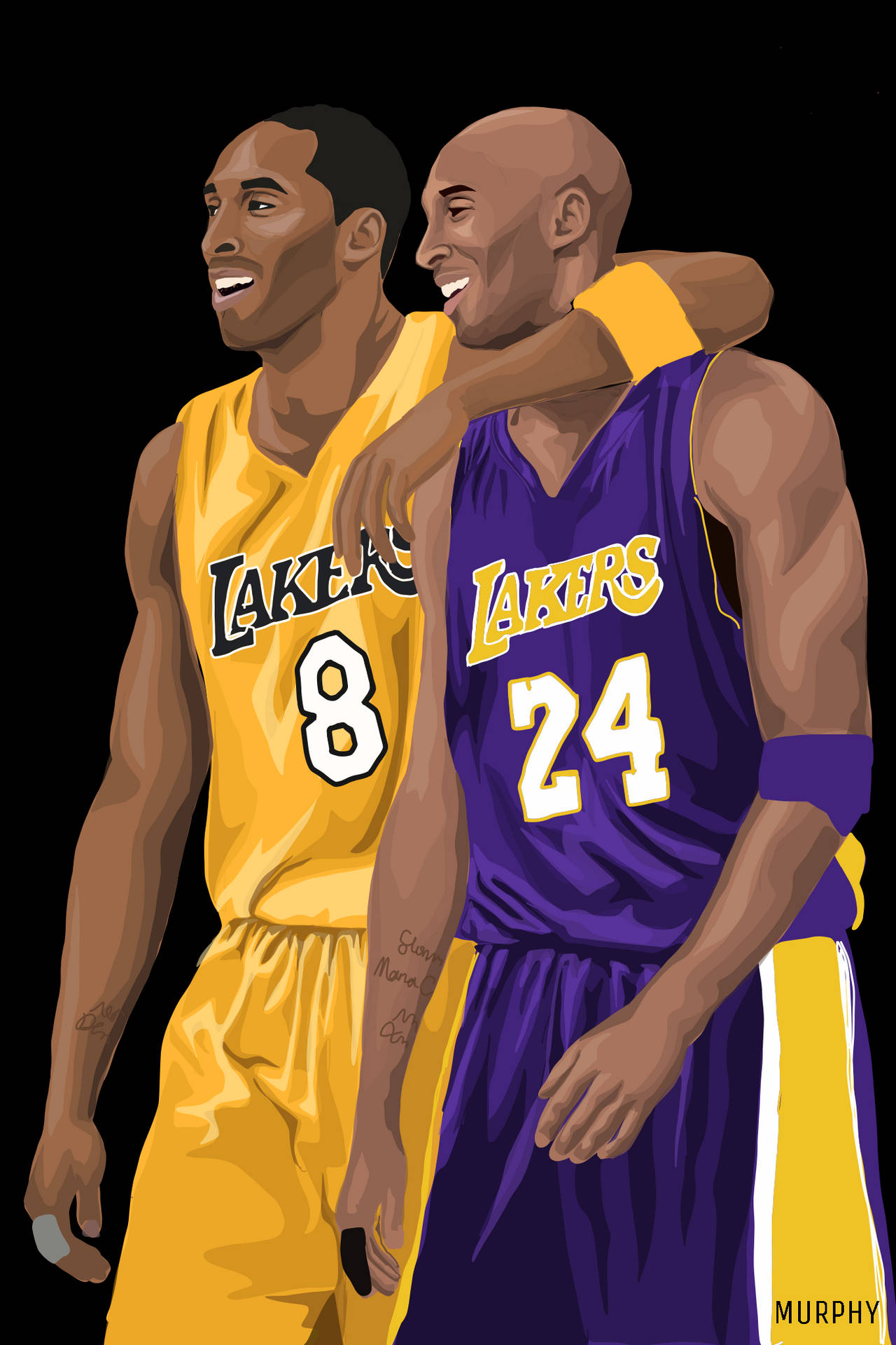 Lakers Basketball Team Digital Art Wallpaper