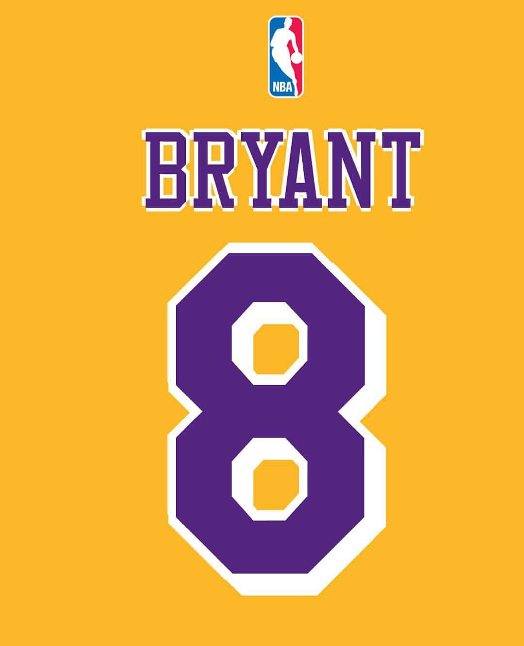 Lakers Bryant Number8 Jersey Wallpaper