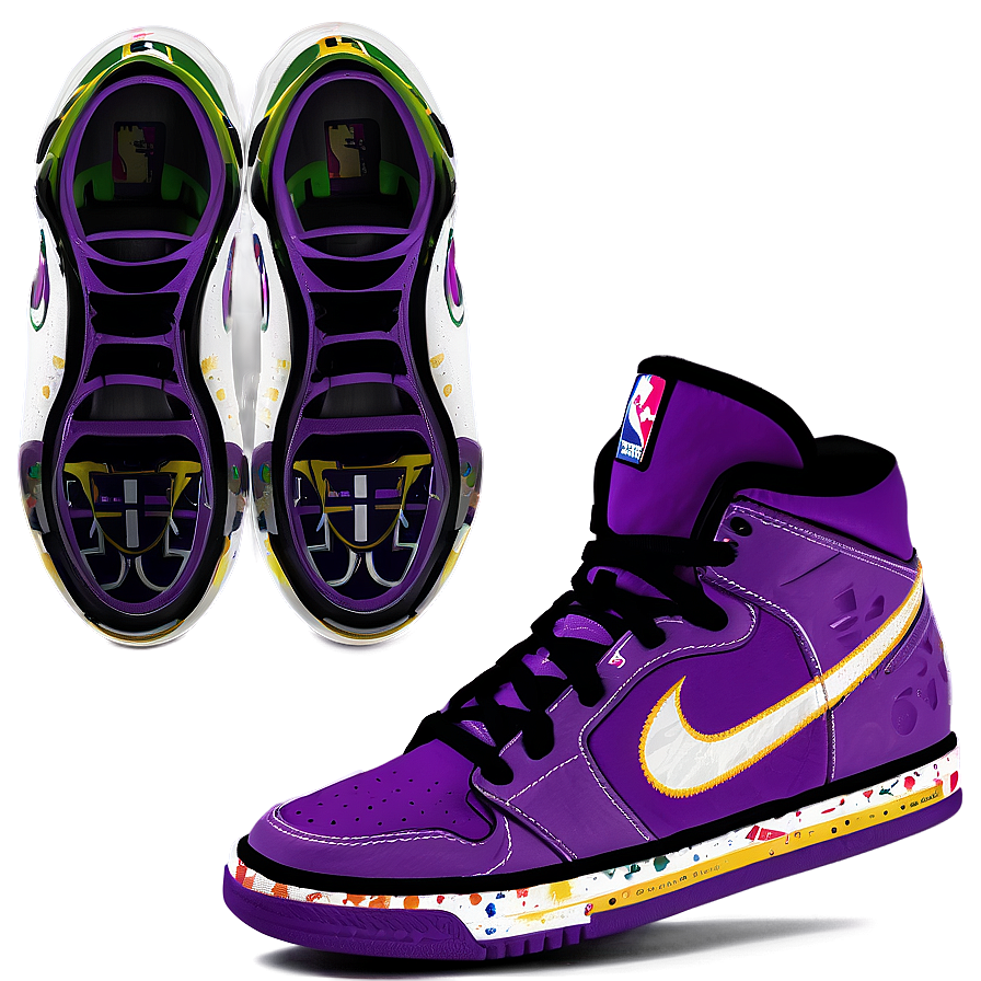 Lakers Custom Shoes Png 05212024 PNG