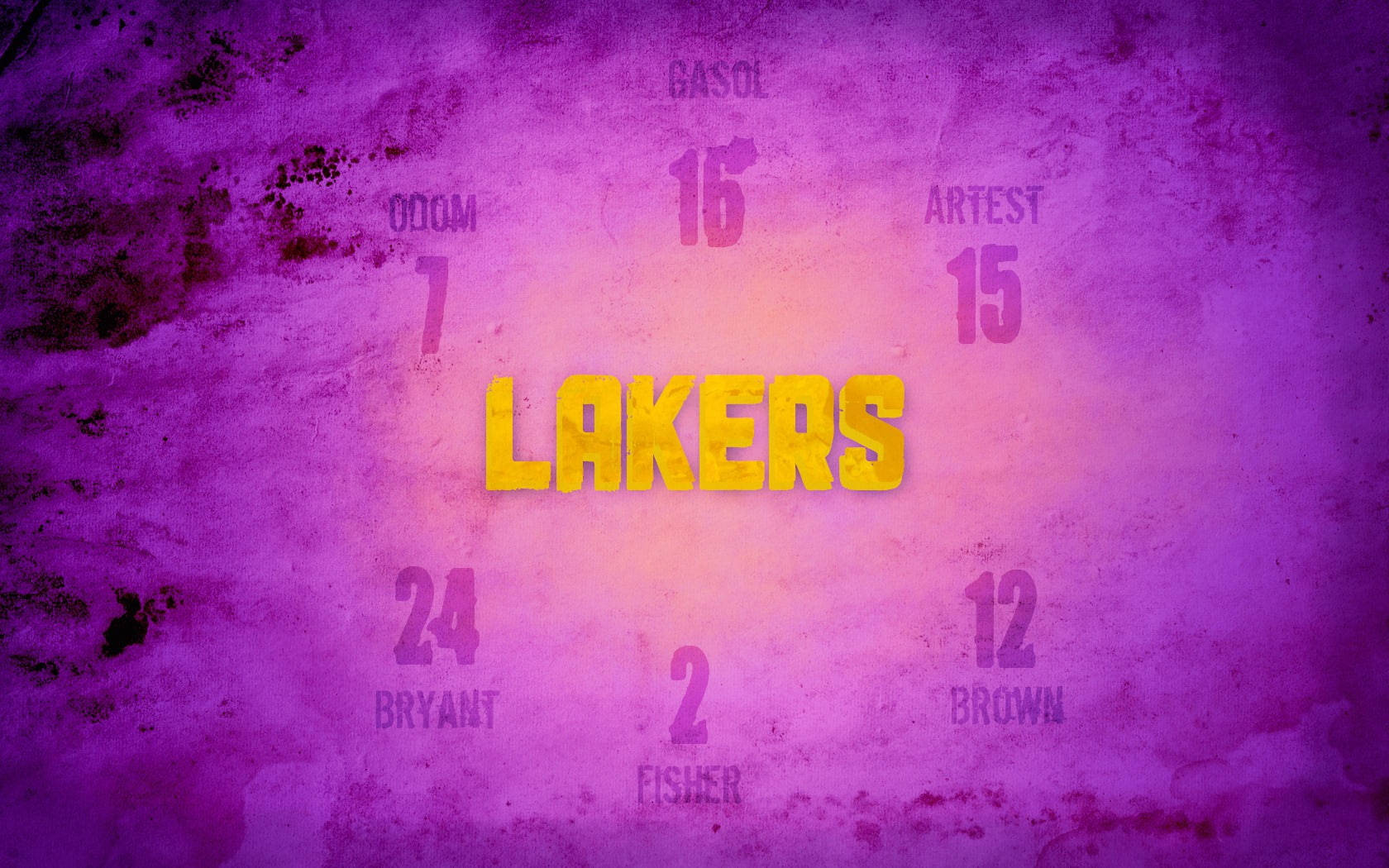 Númerosde Camisetas En Alta Definición De Los Lakers Fondo de pantalla