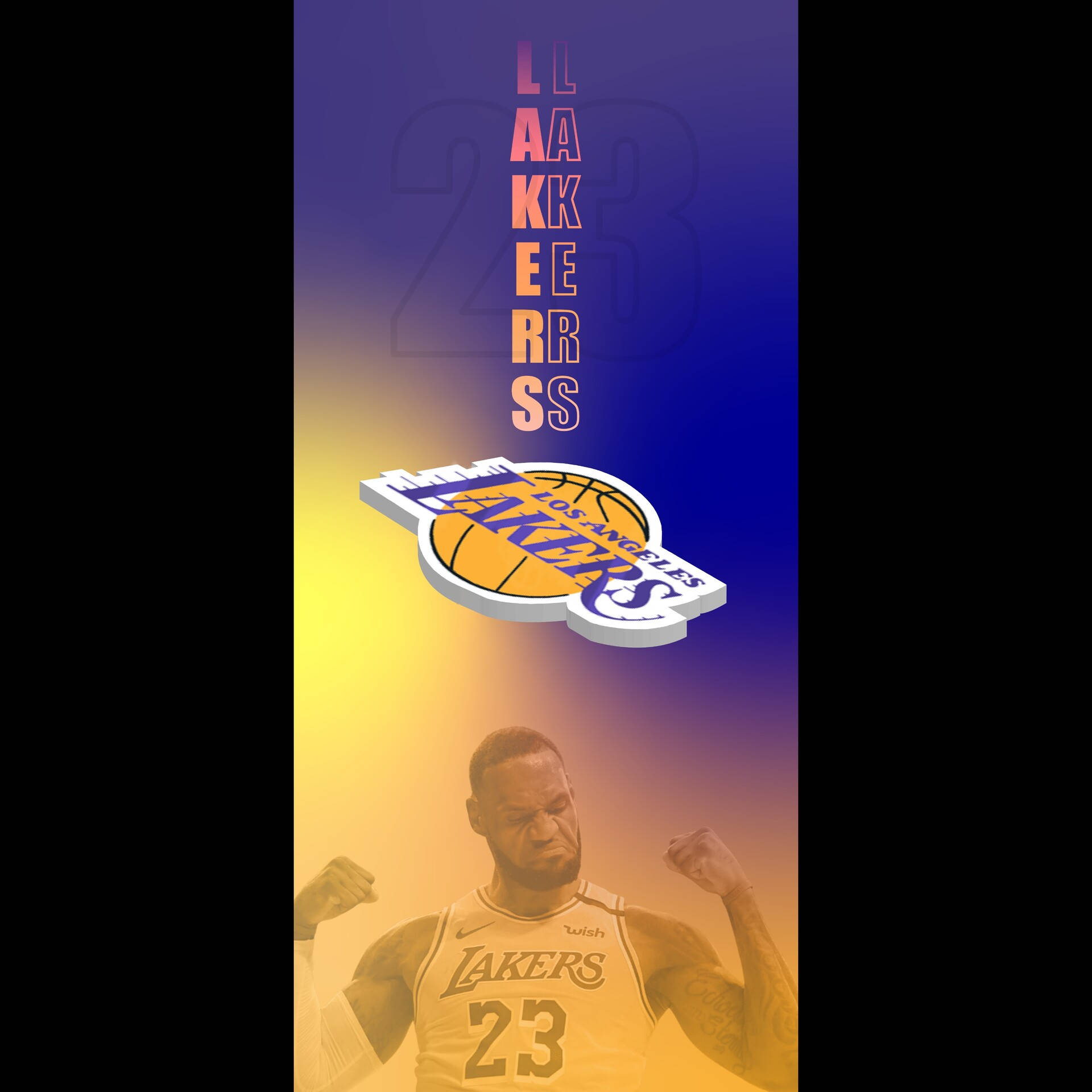 Wallpaperanpassad Exklusiv Lakers Iphone-bakgrundsbild: Wallpaper
