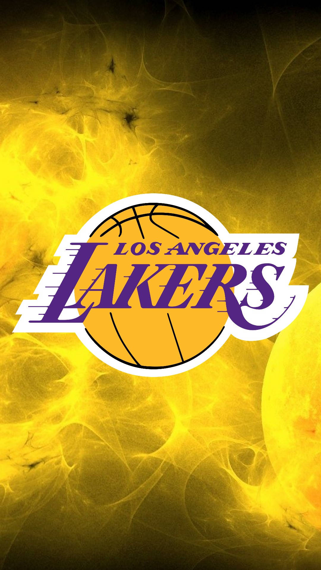 Lakers Iphone With Yellow Smoke Wallpaper