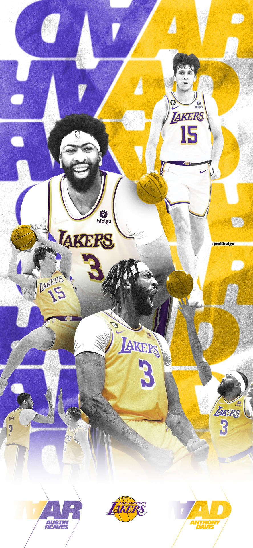 The Lakers Are Shown In A Poster Wallpaper