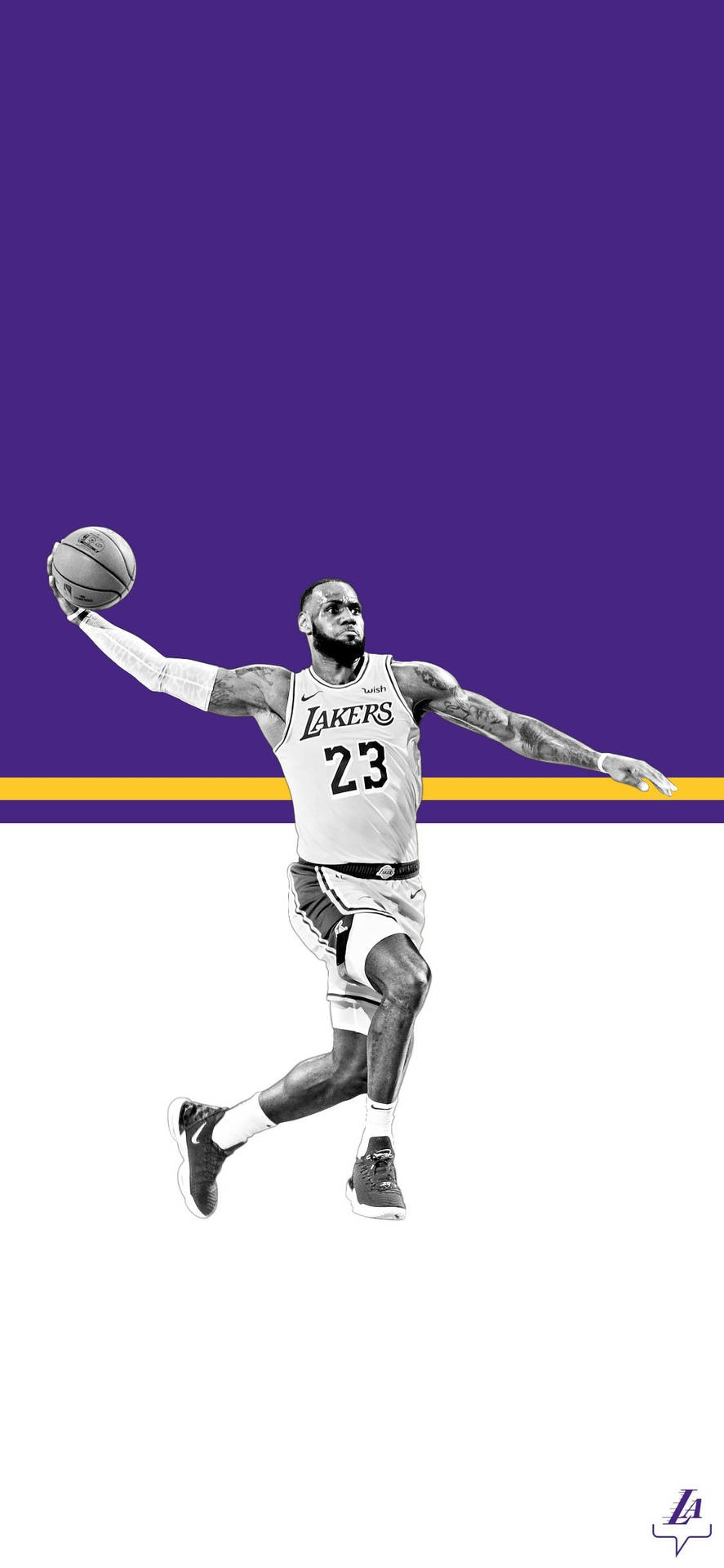 Få din Lakers stolthed overalt, du går med en Lakers Iphone tapet. Wallpaper