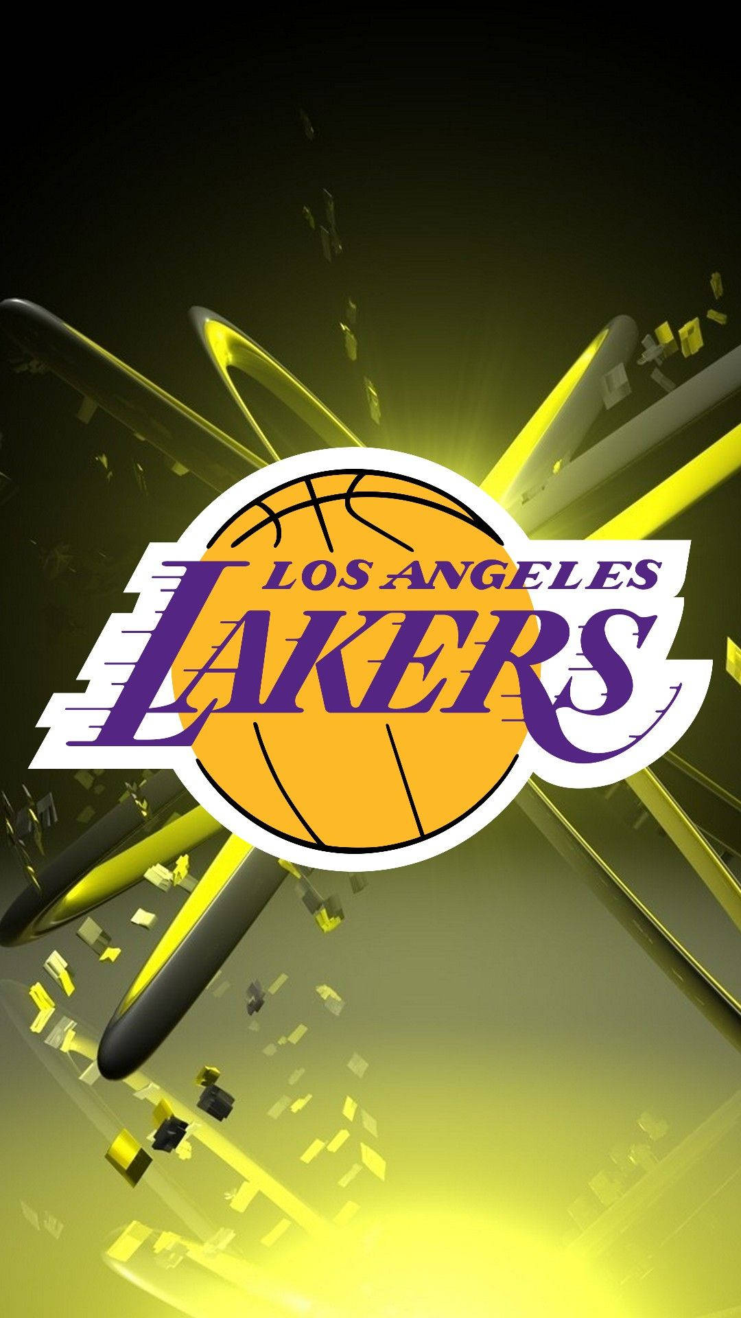 Fondode Pantalla De Los Lakers Para Iphone Con Anillos Amarillos. Fondo de pantalla