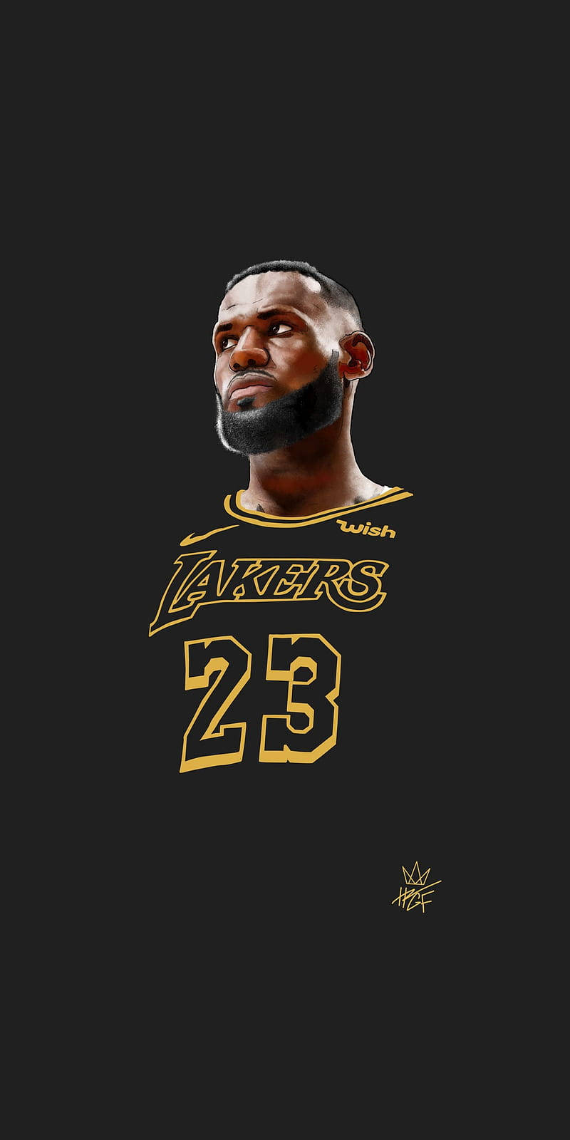 Lakers Iphone With Lebron Glancing Wallpaper