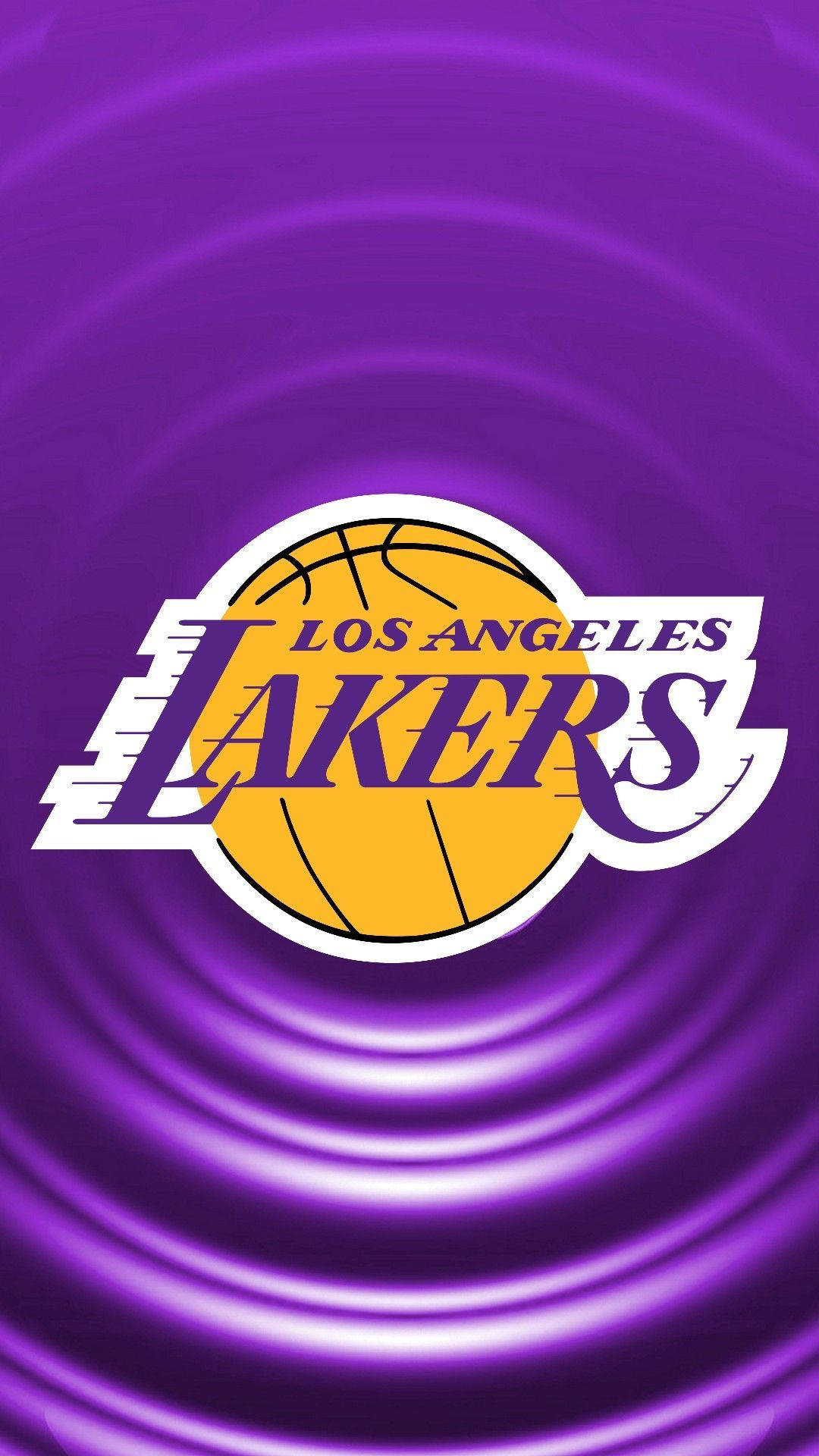 Lakers Iphone With Purple Ripples Wallpaper