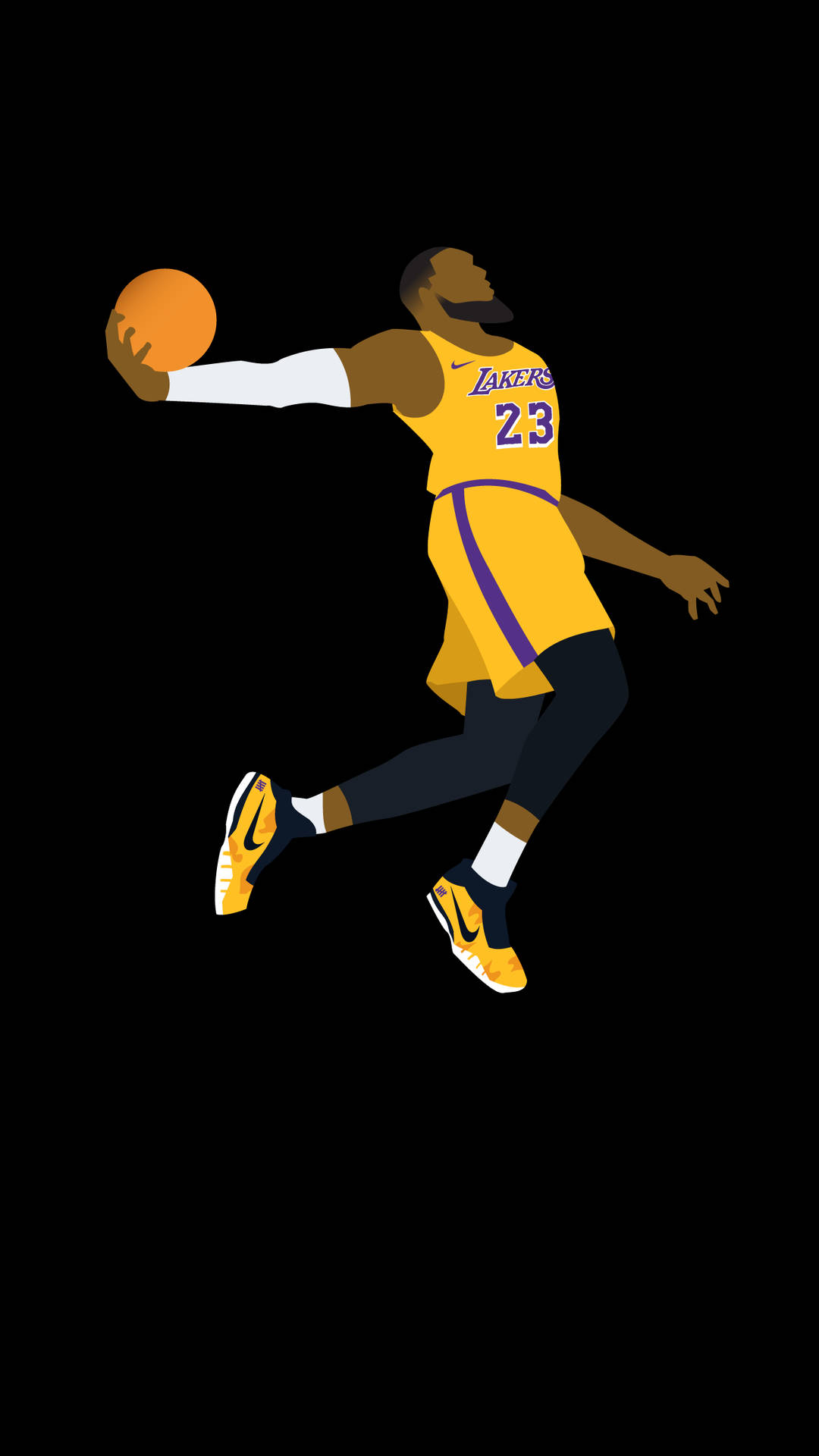 Showing off your Lakers pride with an official Lakers iPhone Wallpaper