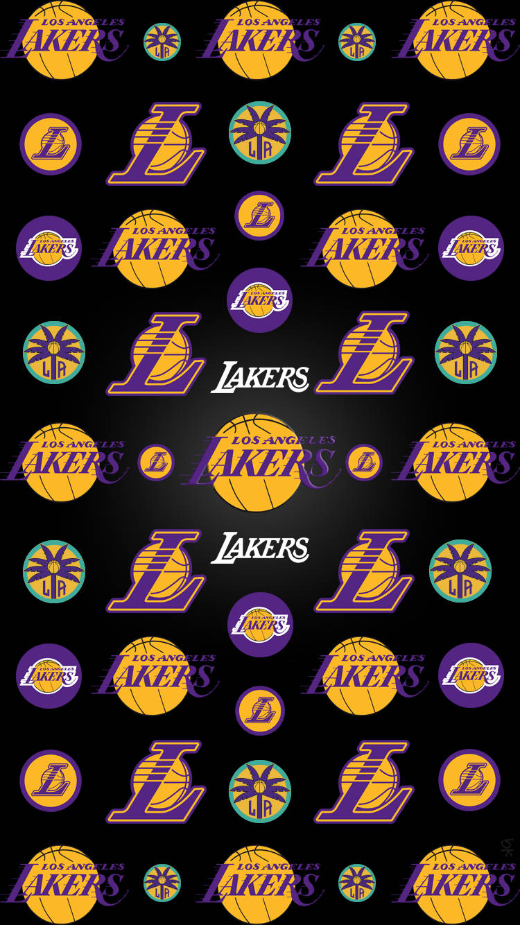 Visadin Stolthet Och Lojalitet Med En Los Angeles Lakers-iphone. Wallpaper