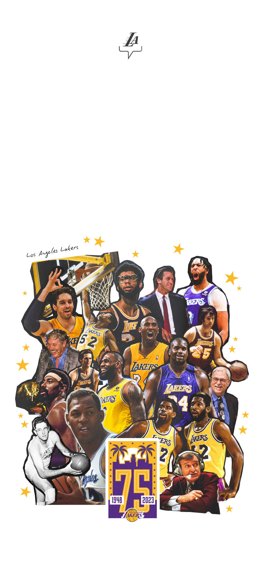 Show your Lakers pride with a personalized Lakers iPhone wallpaper. Wallpaper