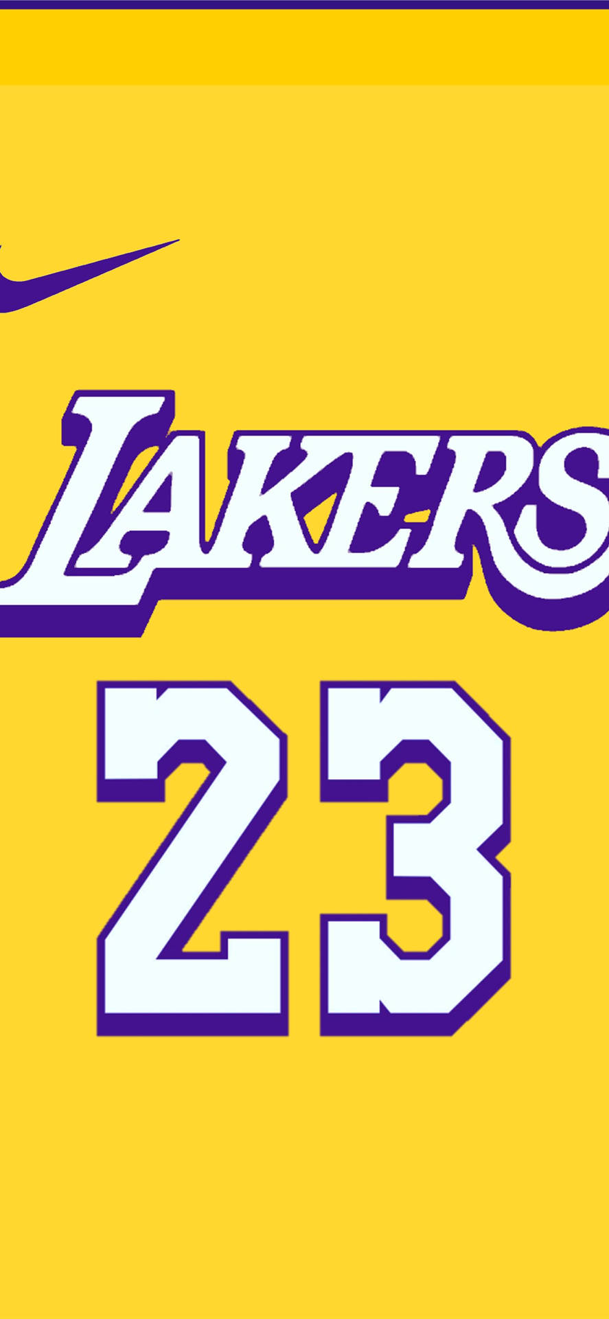 The Lakers 23 Logo On A Yellow Background Wallpaper