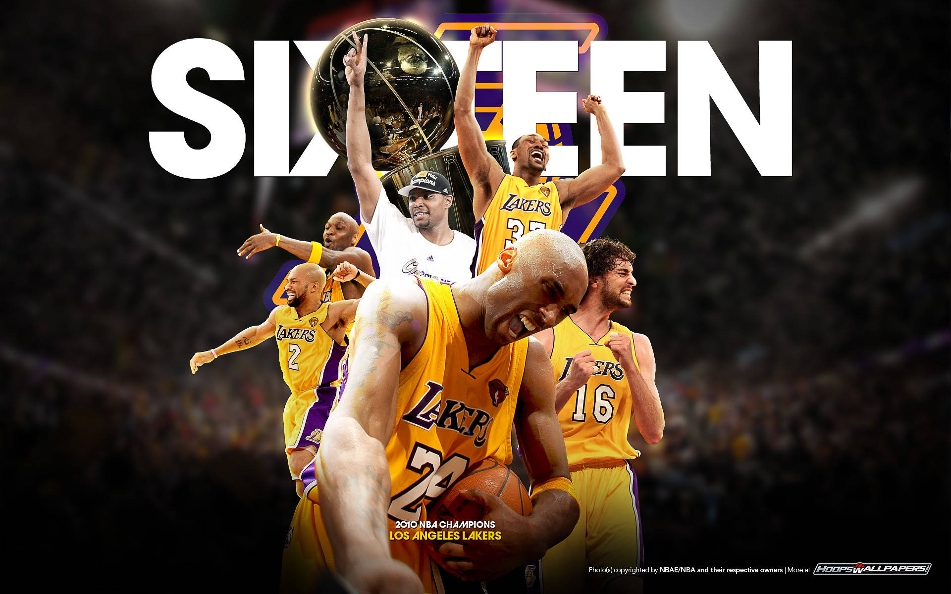 Nyd din Lakers stolthed på farten med den nye Lakers iPhone! Wallpaper
