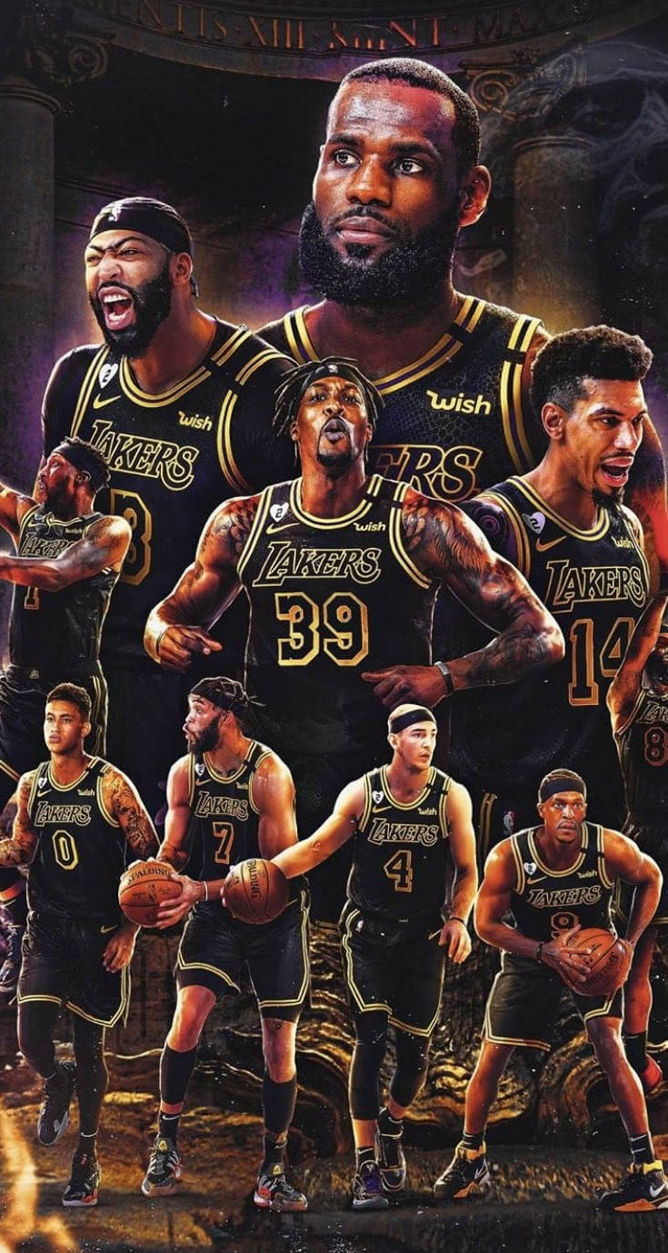 Wallpaper!fira Lakers' Seger Med En Lakers Iphone-bakgrundsbild! Wallpaper