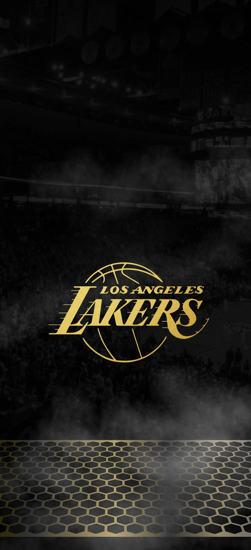 Vis din Lakers-stolthet med det perfekte Lakers-tema iPhone wallpaper. Wallpaper