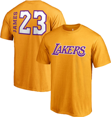 Lakers James23 T Shirt Mockup PNG