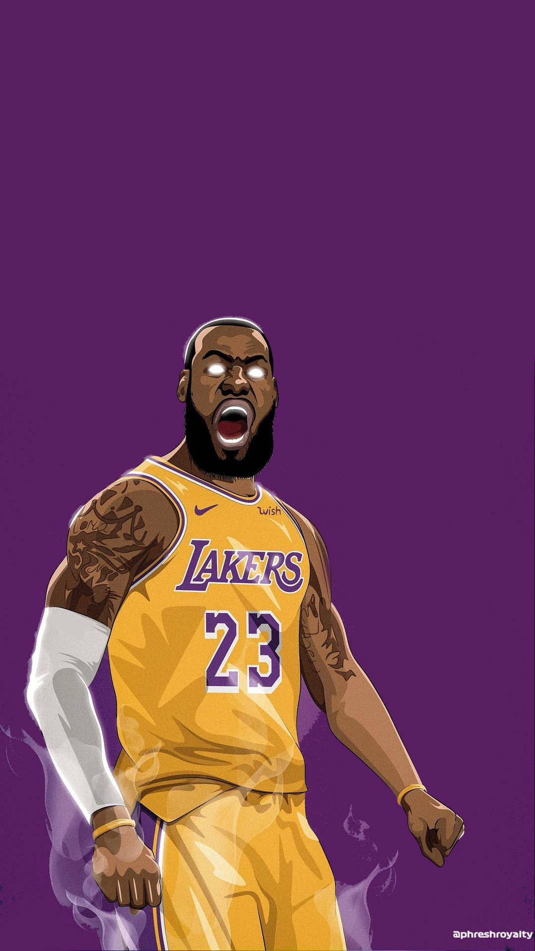 Download Lakers Lebron James Vector Art Wallpaper 
