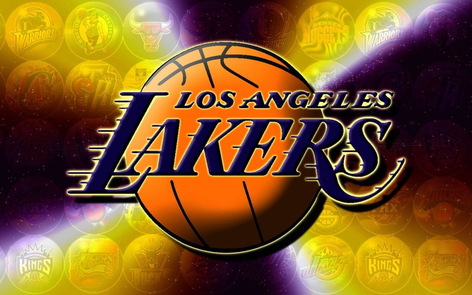 Logode Los Lakers Junto Con Otros Equipos. Fondo de pantalla