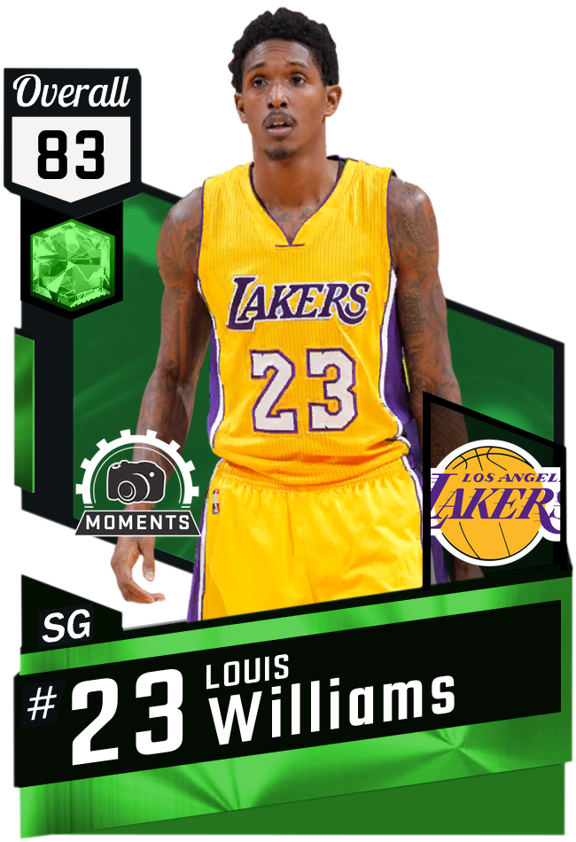 Lakers Player Louis Williams Card83 Overall PNG