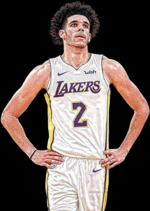 Lakers Player Number2 Jersey PNG