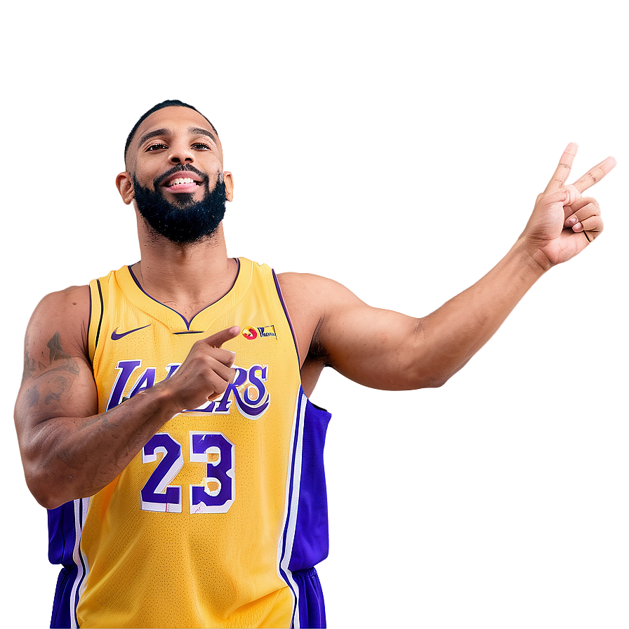 Download Lakers Victory Pose Png 05212024 | Wallpapers.com