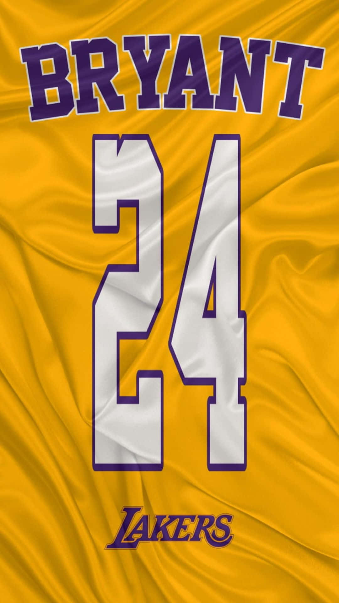 Lakers Yellow Jersey Number24 Wallpaper