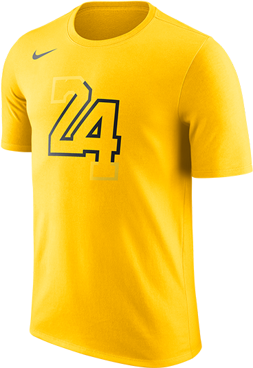 Lakers Yellow T Shirt Number24 PNG