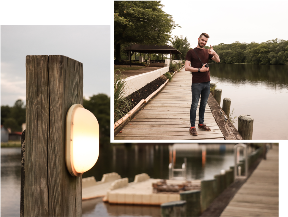 Lakeside Dock Collage PNG
