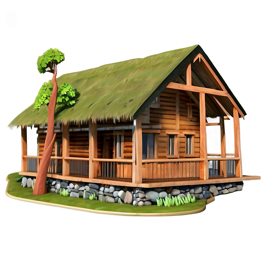 Lakeside Fishing Cabin Png Fve PNG