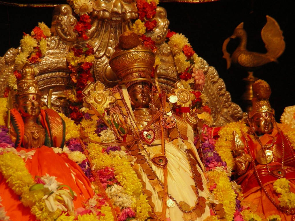 Lakshmi, Bhumi E Lord Venkateswara 4k Sfondo