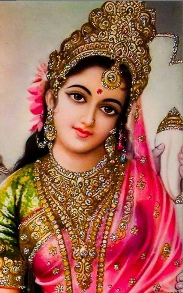 Download Lakshmi Devi Figurine Close-up Wallpaper 