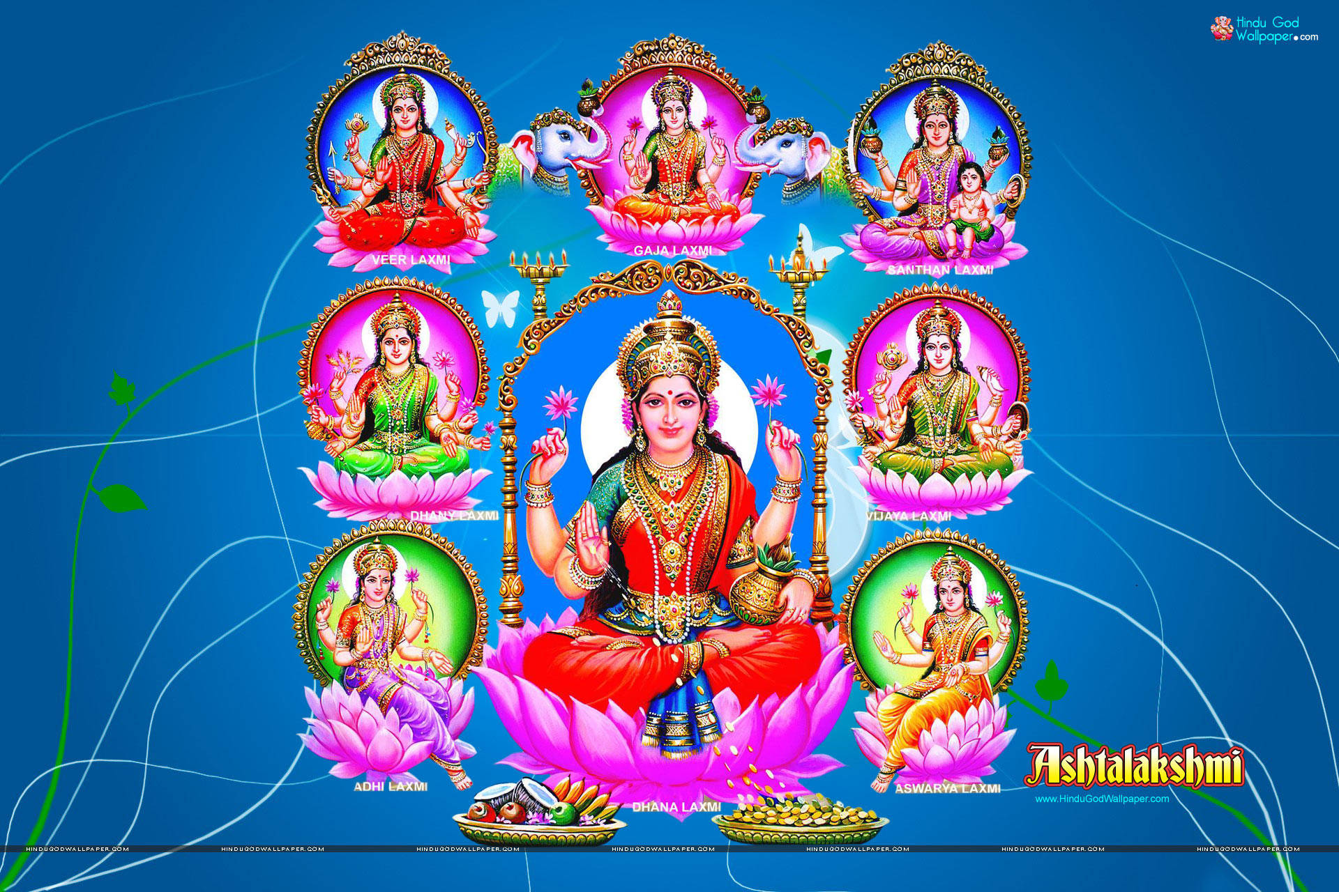 Pósterde La Diosa Lakshmi Fondo de pantalla