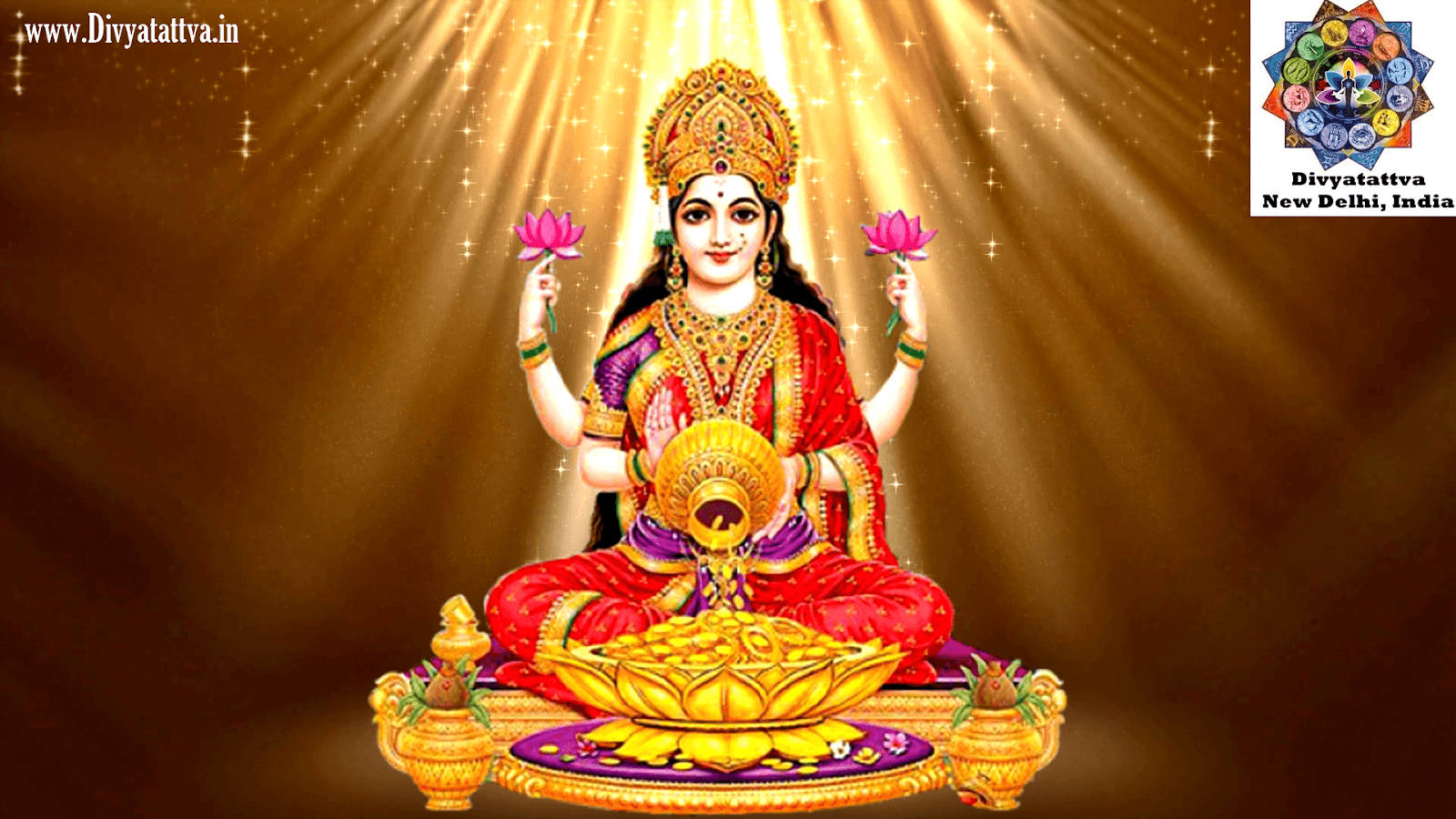 Lakshmi Hindu Goddess Of Wealth Wallpaper