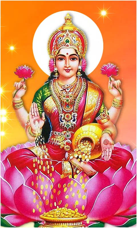 Lakshmi,deusa Hindu. Papel de Parede