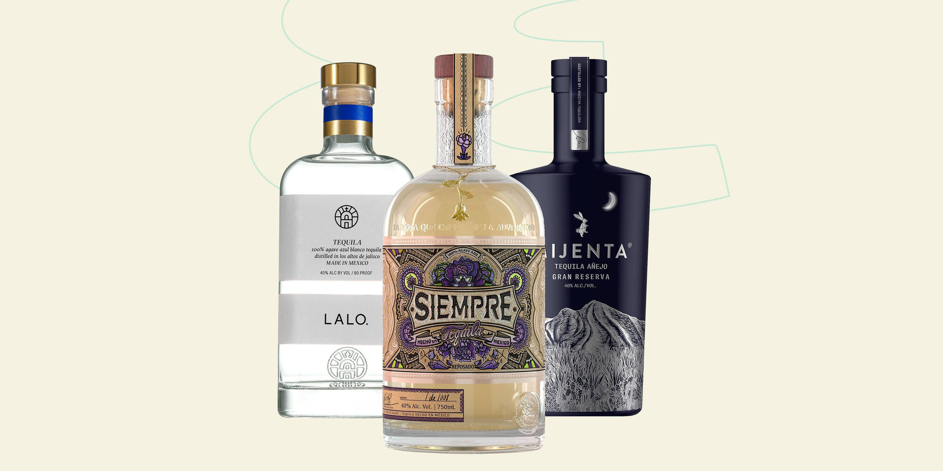 Luxurious Lalo Tequila presentation with Siempre and Mijenta brands Wallpaper