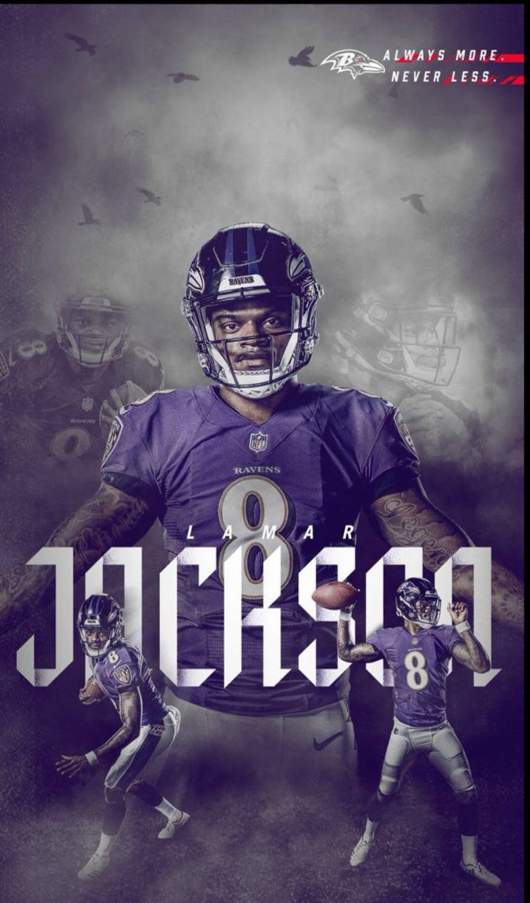 Lamar Jackson Purple Themed Ravens Wallpaper
