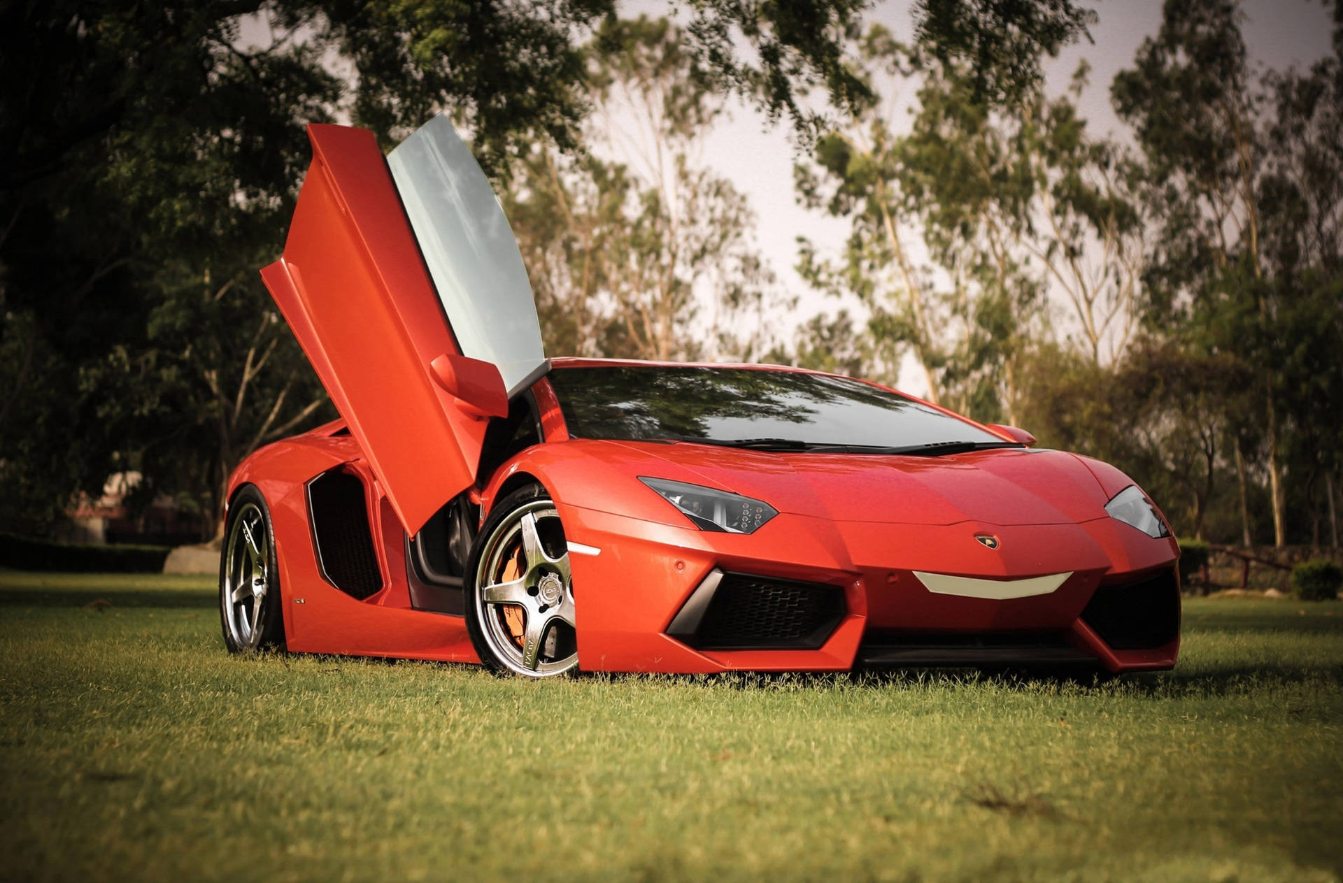 Download Lamborghini Aventador Rosso Leto Metallic Wallpaper |  
