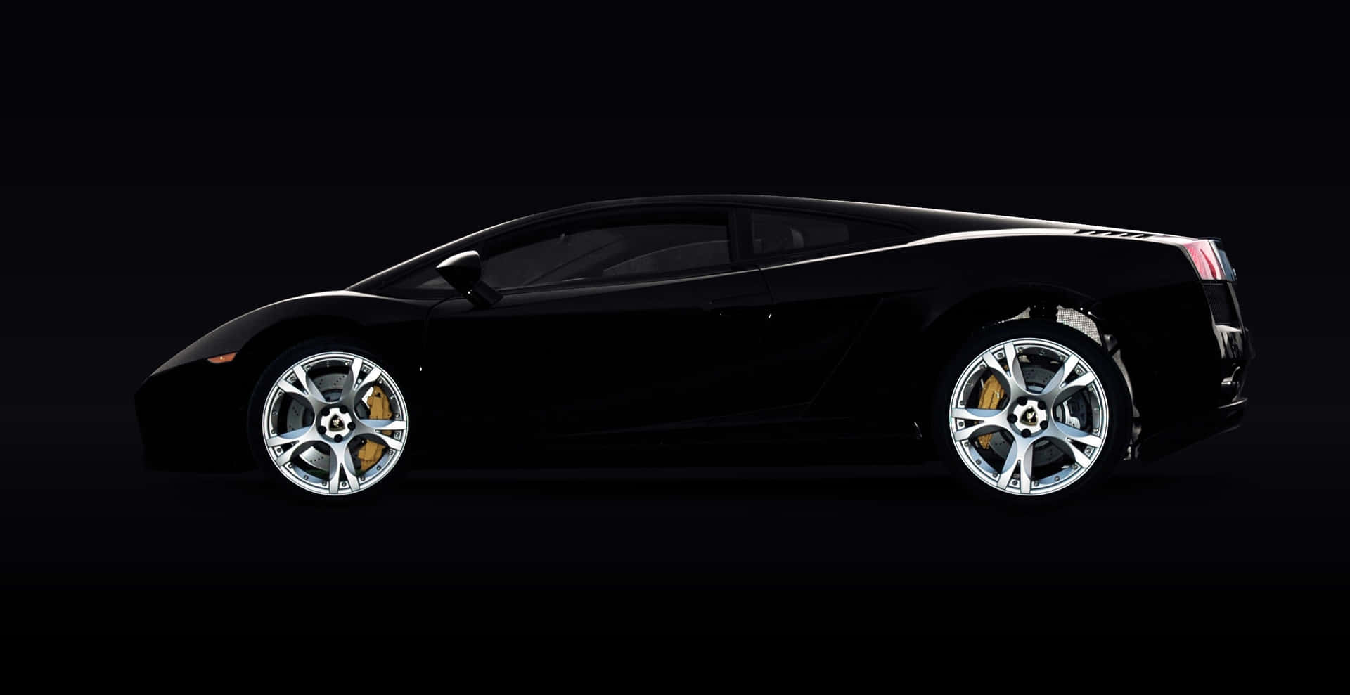 A Black Sports Car Is Shown On A Black Background