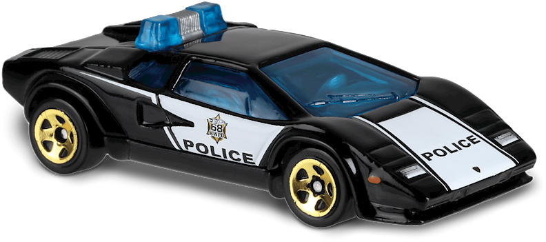 Lamborghini Countach Police Car Toy PNG
