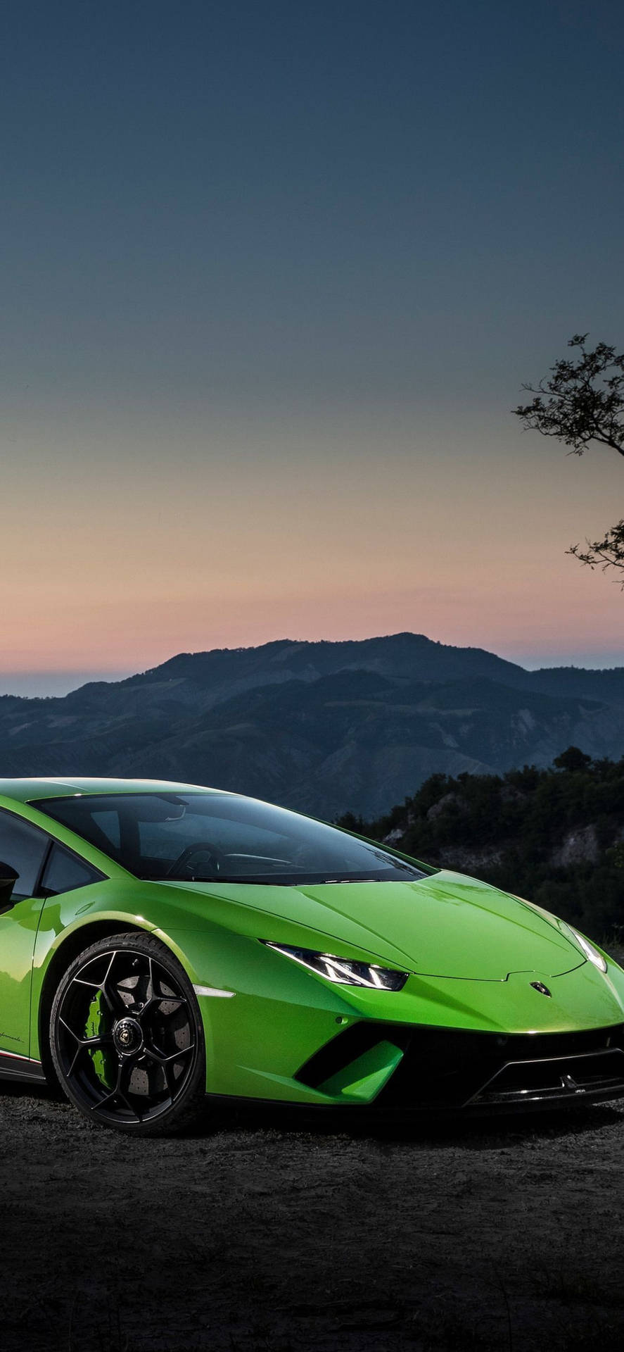 Lamborghini In Mountains Iphone Car Wallpaper