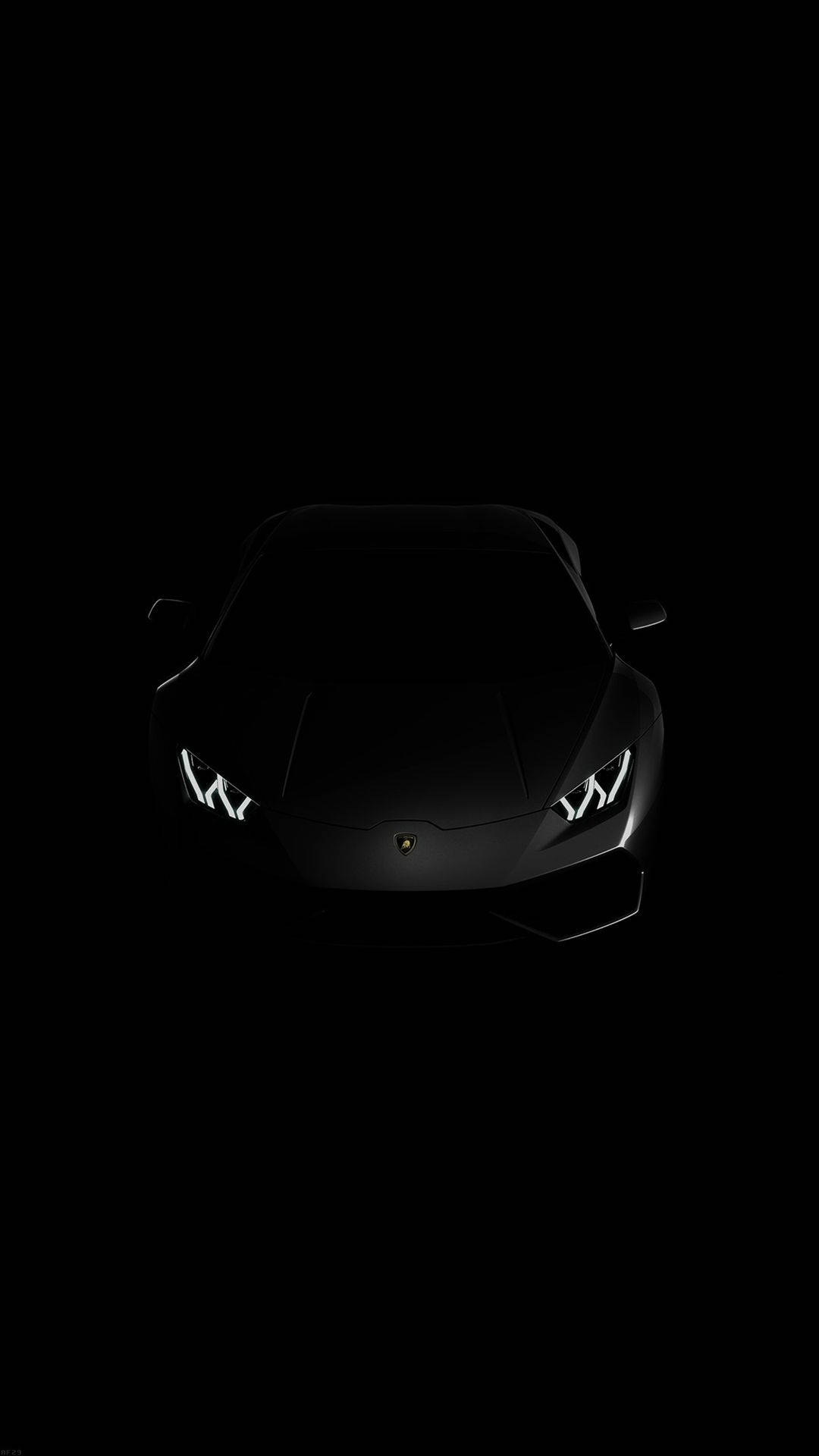 Lamborghiniiphone Svart Estetisk Dold I Skuggorna. Wallpaper